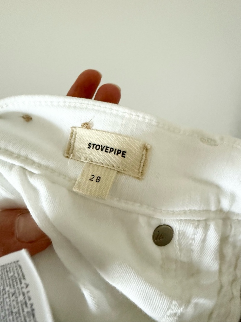 Madewell White Women's High-Rise Stovepipe Jeans Size 28 - Picture 7 of 8